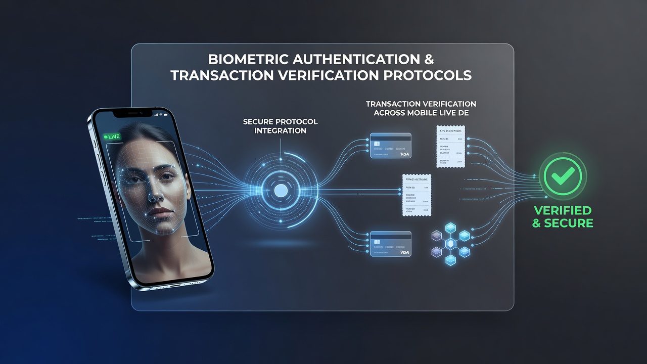 Close-up of a smartphone screen during a live dealer session with biometric scan and transaction confirmation indicators