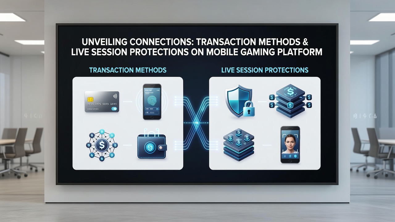 Diagram illustrating encrypted data pathways between mobile payment systems and protected gaming sessions