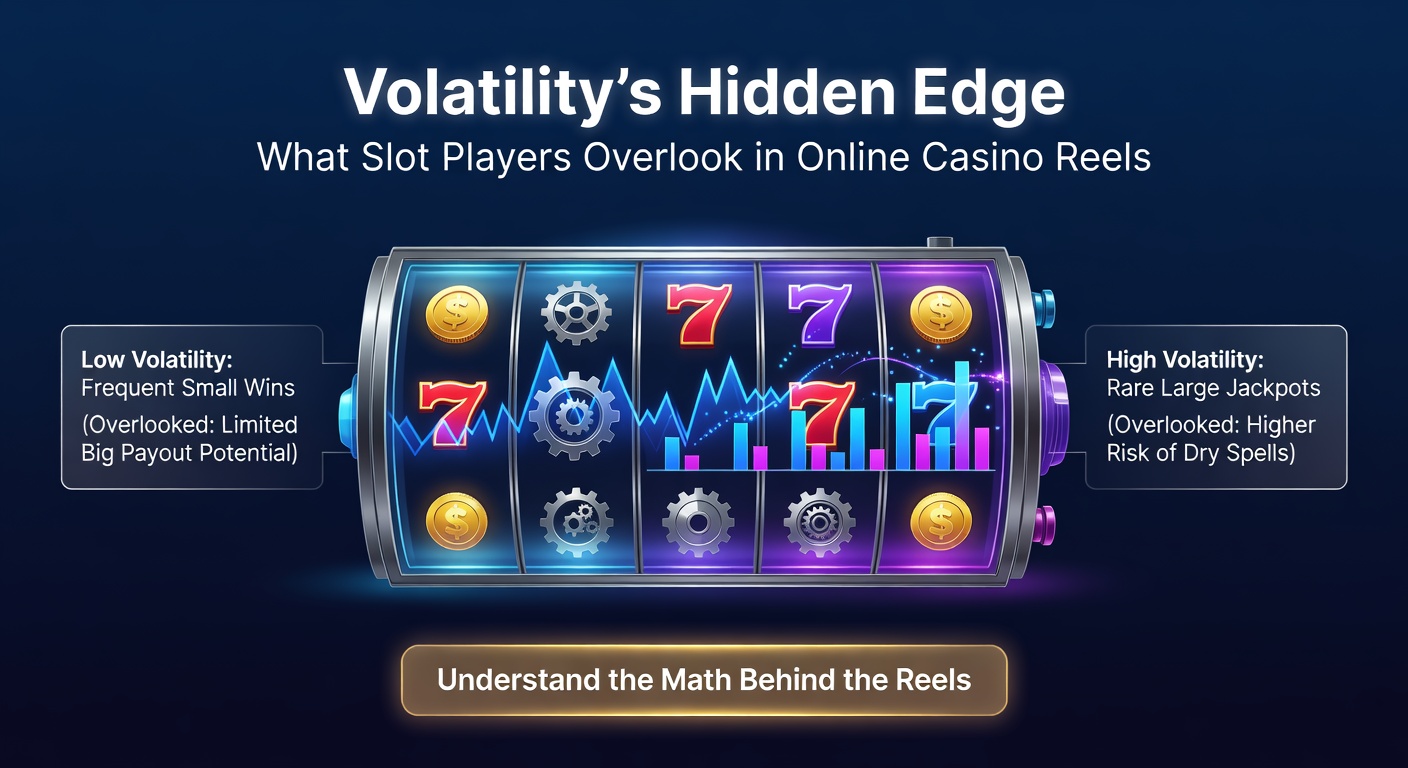 Graph illustrating high and low volatility payout distributions in online slot machines, showing win frequency versus size